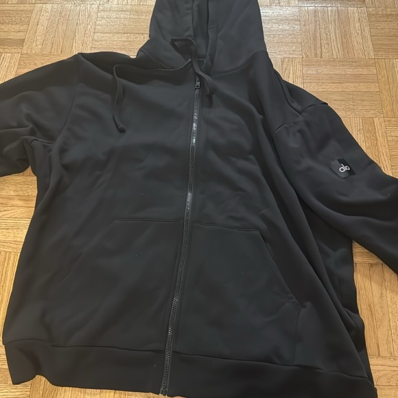 Alo yoga black zip up hoodie size 2XL great condition - Picture 3 of 5